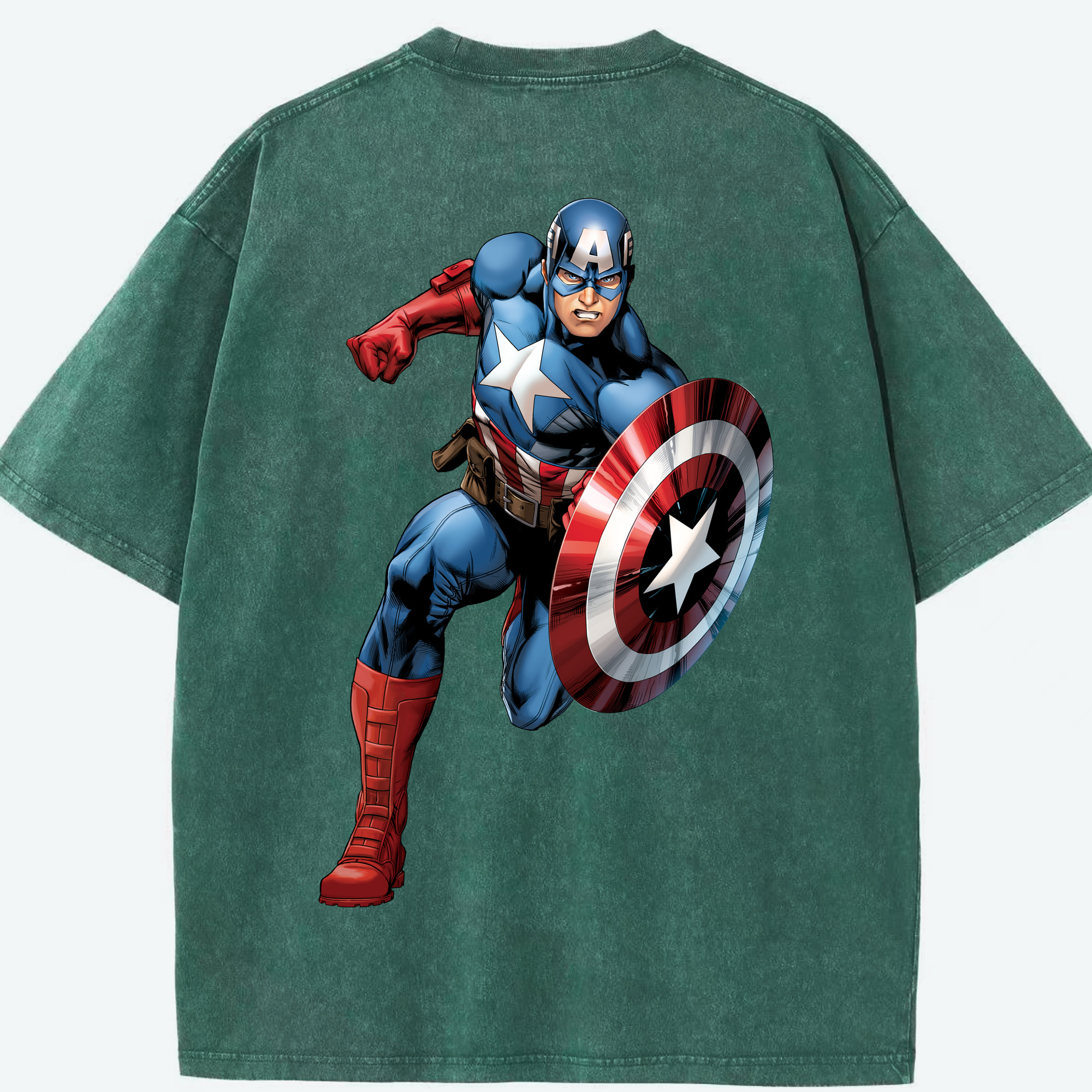 （画像用） アベンジャーズ The Avengers 綿100% ヴィンテージ風 半袖Tシャツ（背面プリント）